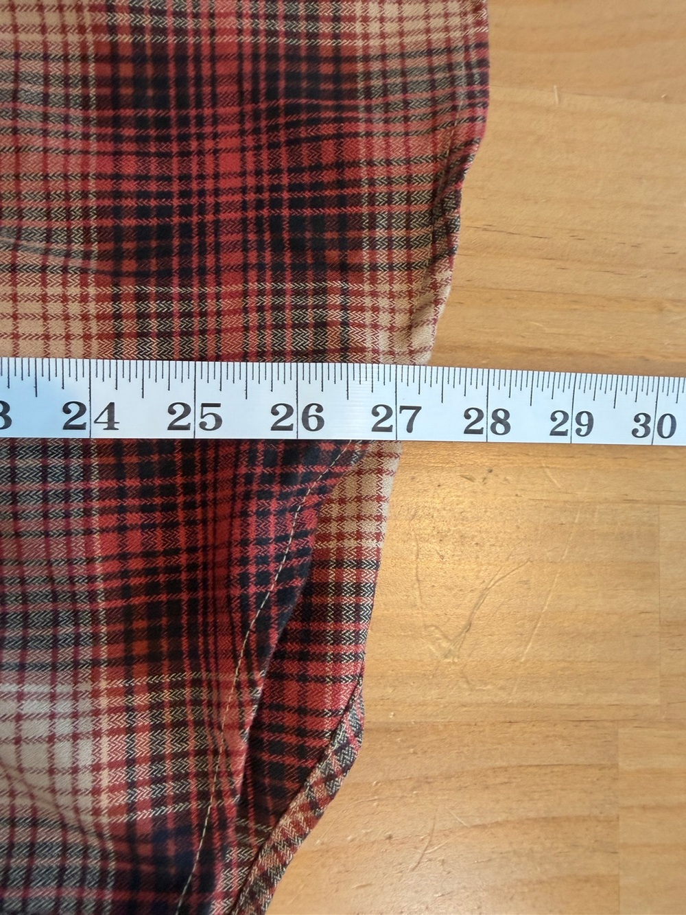 Full Zip Plaid Flannel Shirt Long Sleeve Red Brown Shacket Oversized Top Sz Larg - Picture 11 of 11